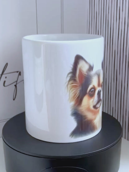 Tri-Colour Chihuahua Dog 11oz Mug