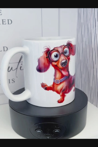 Cartoon Dachshund (Weiner) Dog 11oz Mug