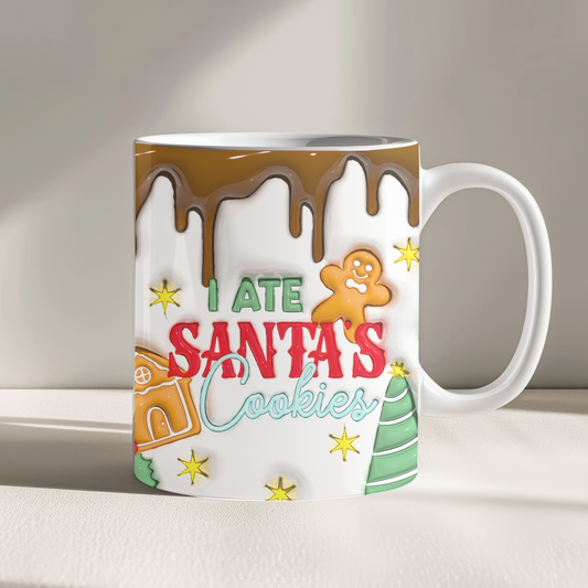 I Ate Santas Cookies Inflated 3D Effect Christmas Mug